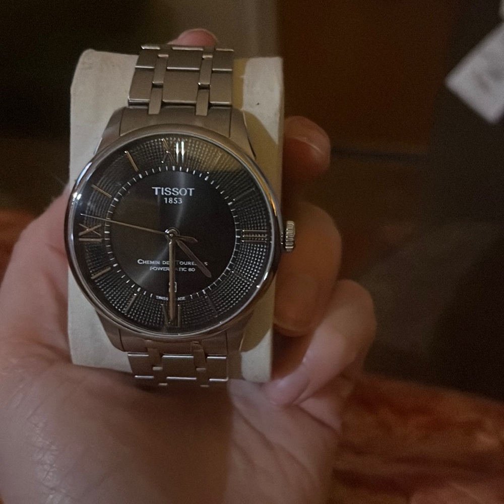 Men’s Tissot Chemin Des Tourelles Powermatic 80 analog watch- automatic